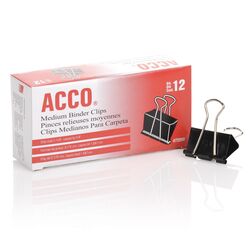 Acco Small Binder Clips 12 each