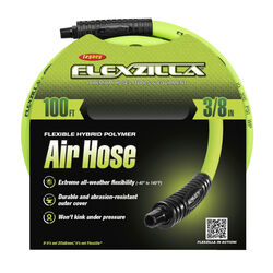 Flexzilla 100 ft. L X 3/8 in. D Hybrid Polymer Air Hose 300 psi Zilla Green