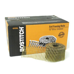 Bostitch 3 in. 11 Ga. Angled Coil Framing Nails 15 deg Smooth Shank 2700 pk