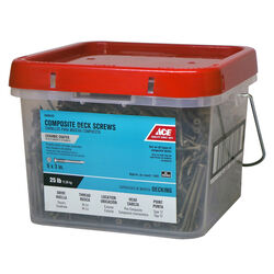 Ace No. 9 S X 3 in. L Square Pan Head Deck Screws 25 lb 2075 pk