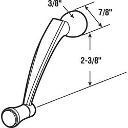 Prime-Line Coppertone Cast Metal Single-Arm Casement Crank Handle For Daryl Windows