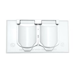 Sigma Electric Rectangle Metal 1 gang Horizontal Duplex Cover For Wet Locations