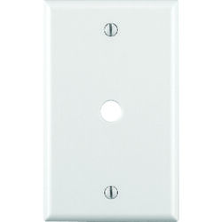 Leviton White 1 gang Thermoset Plastic Cable/Telco Wall Plate 1 pk