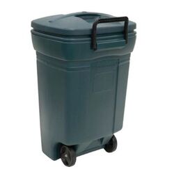 Rubbermaid Roughneck 45 gal Plastic Wheeled Garbage Can Lid Included