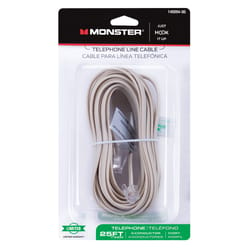 Monster Cable Just Hook It Up 25 ft. L Ivory Modular Telephone Line Cable