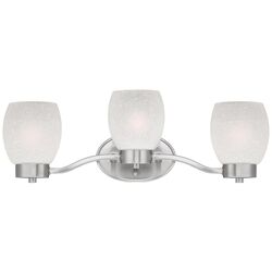 Westinghouse 3 Brushed Nickel White Wall Sconce