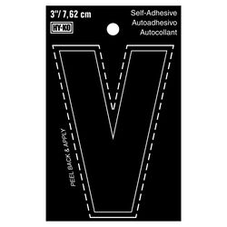 Hy-Ko 3 in. Black Vinyl Self-Adhesive Letter V 1 pc