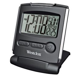 Westclox Black Travel Alarm Clock Digital