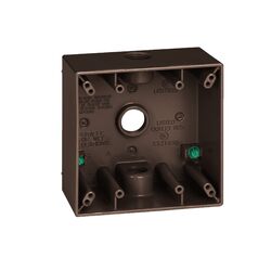 Sigma Electric 4-1/2 in. Square Metallic 2 gang Weatherproof Box Bronze