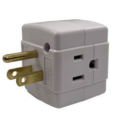Ace Grounded 3 outlets Cube Adapter 1 pk