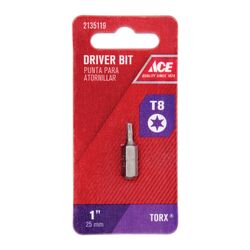 Ace Torx T8 S X 1 in. L Insert Bit S2 Tool Steel 1 pc