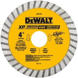 DeWalt 4 in. D X 7/8 in. S XP Extended Performance Diamond Masonry Blade 1 pk