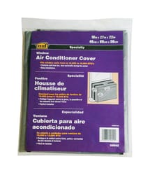 M-D Building Products 18 in. H X 27 in. W Polyethylene Gray Square Window Air Conditioner Cover
