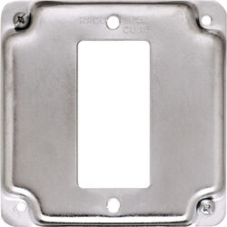 Raco Square Steel 1 gang Box Cover For 1 GFCI Receptacle