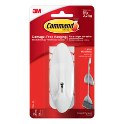3M Command Large Plastic Wire Hooks 4-1/8 in. L 1 pk