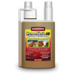 Gordon's Permethrin 10 Livestock & Premise Spray Liquid Concentrate Insect Killer Concentrate 32 oz