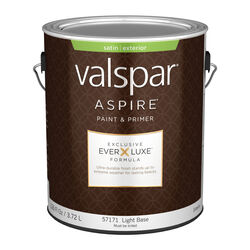 Valspar Aspire Satin Tintable Light Base Paint and Primer Exterior 1 gal