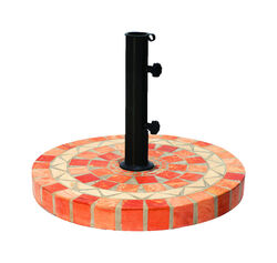 Outdoor Interiors Multicolored Terracotta Umbrella Base 20 in. W X 17 in. H