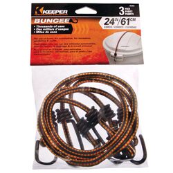 Keeper Yellow Bungee Cord 24 in. L X 0.315 in. T 3 pk