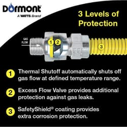 Dormont SmartSense 5/8 in. OD T X 5/8 in. D OD 36 in. Stainless Steel Gas Connector Kit