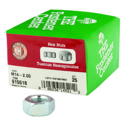 Hillman M14-2.00 mm Zinc-Plated Steel Metric Hex Nut 25 pk