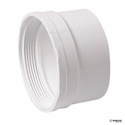 Plastic Trends 4 in. Hub T X 4 in. D FPT PVC Pipe Adapter