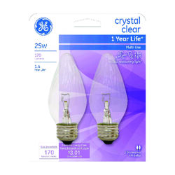 GE 25 W F15 Decorative Incandescent Bulb E26 (Medium) Soft White 2 pk