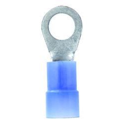 Jandorf 6 Ga. Insulated Wire Terminal Ring Blue 2 pk