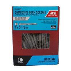 Ace No. 9 S X 2-1/2 in. L Square Pan Head Composite Deck Screws 1 lb 80 pk