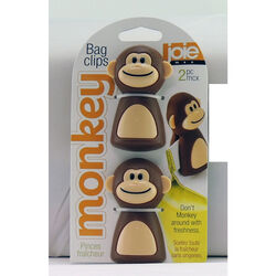 Joie Monkey Brow/ Beige Plastic Bag Clips