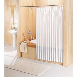 Excell 70 in. H X 71 in. W White Solid Shower Curtain Liner Vinyl