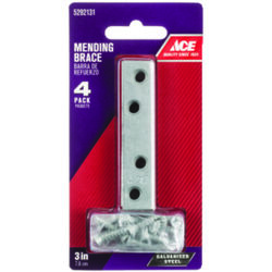 Ace 3 in. H X 0.625 in. W X .85 in. L Galvanized Steel Mending Brace