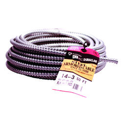 Southwire 50 ft. 14/3 Solid Steel Armored AC Cable