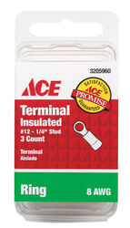 Ace Ring Terminal Red 3 pk