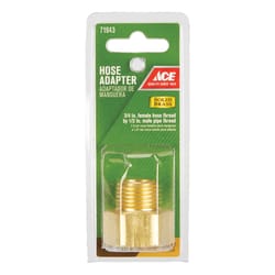 Ace 3/4 in. FHT x 1/2 in. MPT Brass Threaded Female/Male Hose Adapter