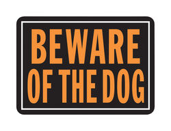 Hy-Ko Hy-Glo English Black Informational Sign 9.25 in. H X 14 in. W