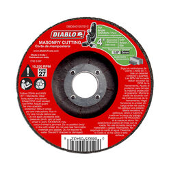 Diablo 4 in. D X 5/8 in. S Aluminum Oxide Masonry Cut-Off Disc 1 pk
