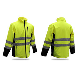 Boss Hi-Vis Yellow Polyester Rain Jacket XXXL