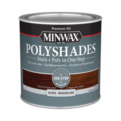 Minwax PolyShades Semi-Transparent Gloss Mission Oak Oil-Based Stain and Polyurethane Finish 0.5 pt