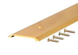 M-D Building Products 0.25 H X 2.5 in. W X 36 in. L Bright Aluminum Flat Top Threshold Gold