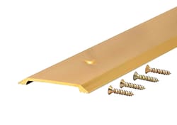 M-D Building Products 0.25 H X 2.5 in. W X 36 in. L Bright Aluminum Flat Top Threshold Gold