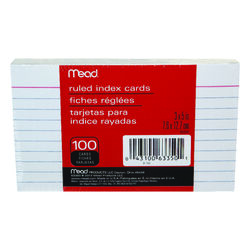 Mead 5 in. W X 3 in. L Ruled Index Cards 100 ct