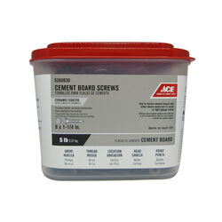 Ace No. 8 S X 1-1/4 in. L Phillips Wafer Head Cement Board Screws 5 lb 925 pk