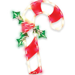 IG Design Red/White/Green Candy Canes Window Decor, Ornament Indoor Christmas Decor