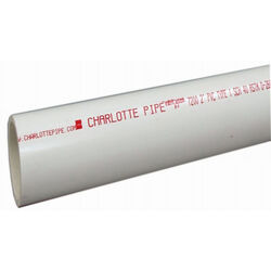 Charlotte Pipe Schedule 40 PVC Pipe 1-1/2 in. D X 5 ft. L Plain End 330 psi