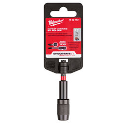 Milwaukee SHOCKWAVE 2.88 in. Alloy Steel Impact Magnetic Locking Bit Holder 1/4 in. Hex Shank 1