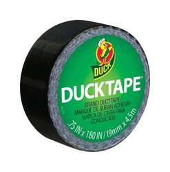 Duck 0.75 in. W X 180 in. L Black Solid Duct Tape