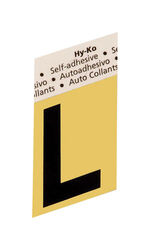 Hy-Ko 1-1/2 in. Black Aluminum Self-Adhesive Letter L 1 pc