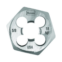 Irwin Hanson High Carbon Steel SAE Hexagon Die 5/8 in.-18NF 1 pc