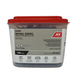 Ace No. 6 S X 1-1/4 in. L Phillips Drywall Screws 5 lb 1226 pk